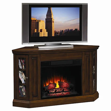 Corner Wall Entertainment Fireplace